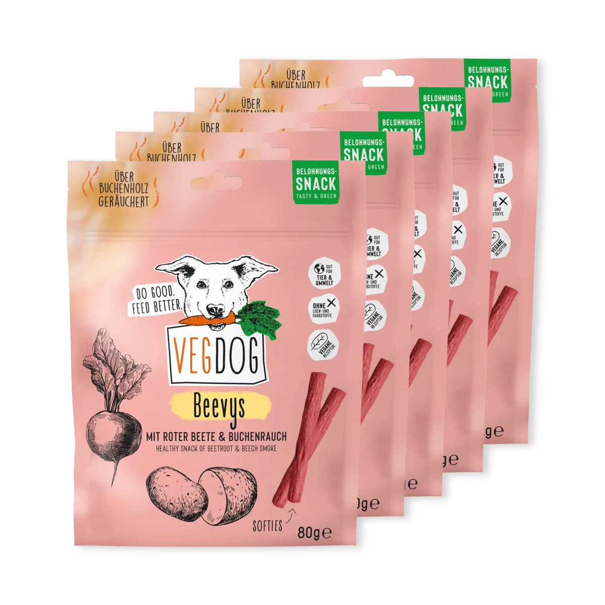 Bundle 5 VEGDOG Beevys Hundesnack vegan Hundeleckerlis vegan Hundesnacks gesund
