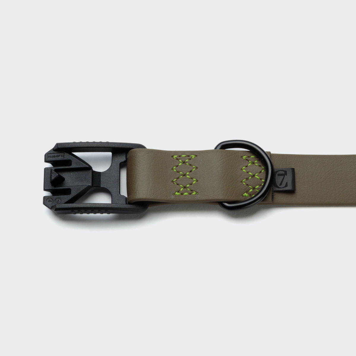Cloud7 Hundehalsband BioThane Ipanema Olive Neongruen vernähtes Biothane Hundehalsband