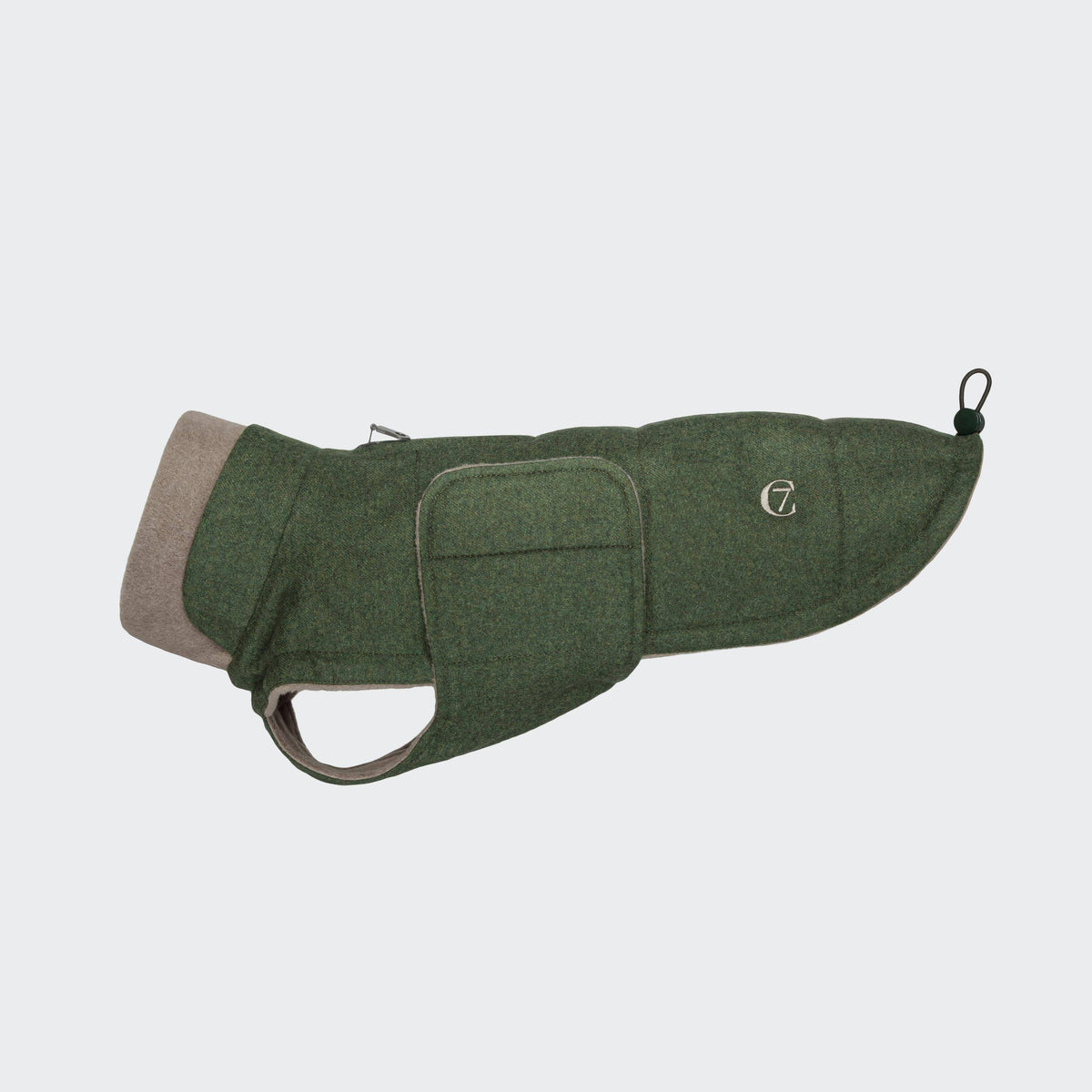 Cloud7 Hundemantel Brooklyn DACKEL Flanell Fern Green gruener Hundemantel fuer Dackel