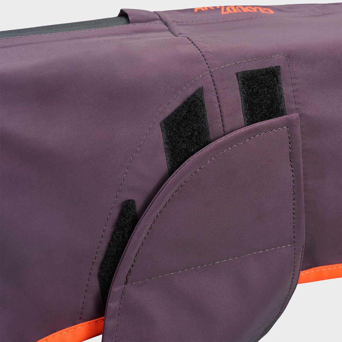 Cloud7 Hunderegenmantel Dackel AKTIV Aubergine/Orange Hundemantel wasserdicht