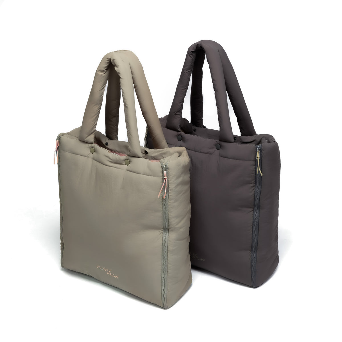 Cloud7 Hundereisebett & Tote Bag AKTIV Puffer Khaki/Peach Hundereisebett für unterwegs
