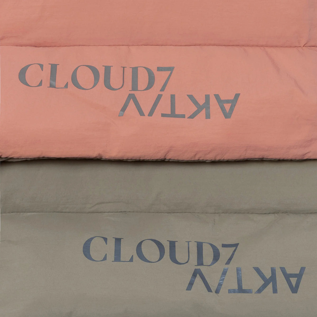 Cloud7 Hundereisebett Tote Bag Aktiv Puffer Khaki Peach Hundereisebett waschbar