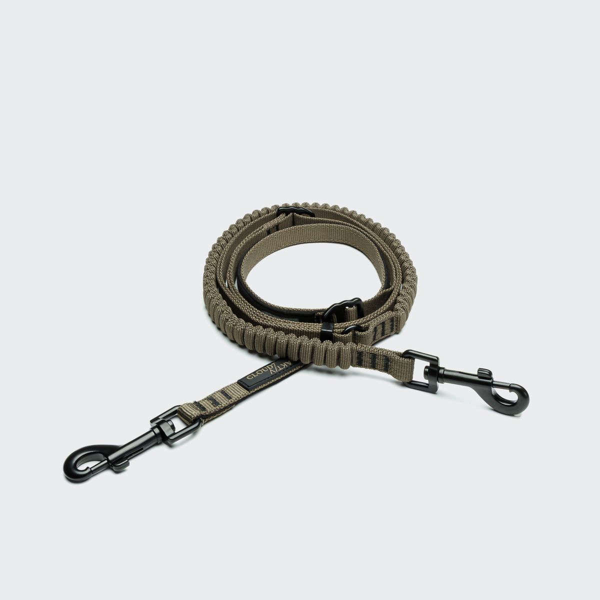 Cloud7 L-2-Jogging-Leash AKTIV Olive Hundeleine Joggingleine Sport mit Hund