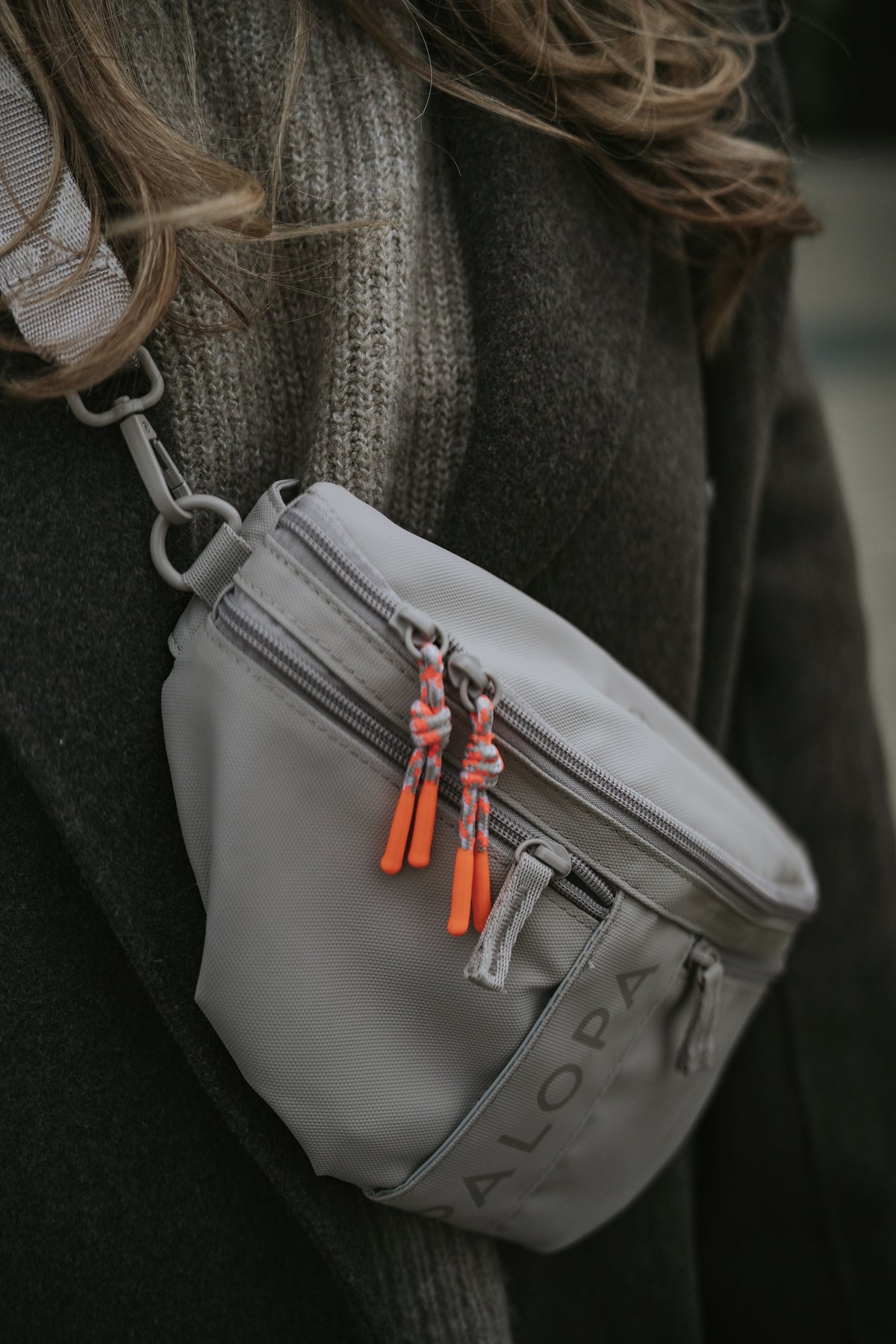 Hunde Leckerlibeutel Emma Taupe Tasche Hundetraining zum Umhängen Bauchtasche