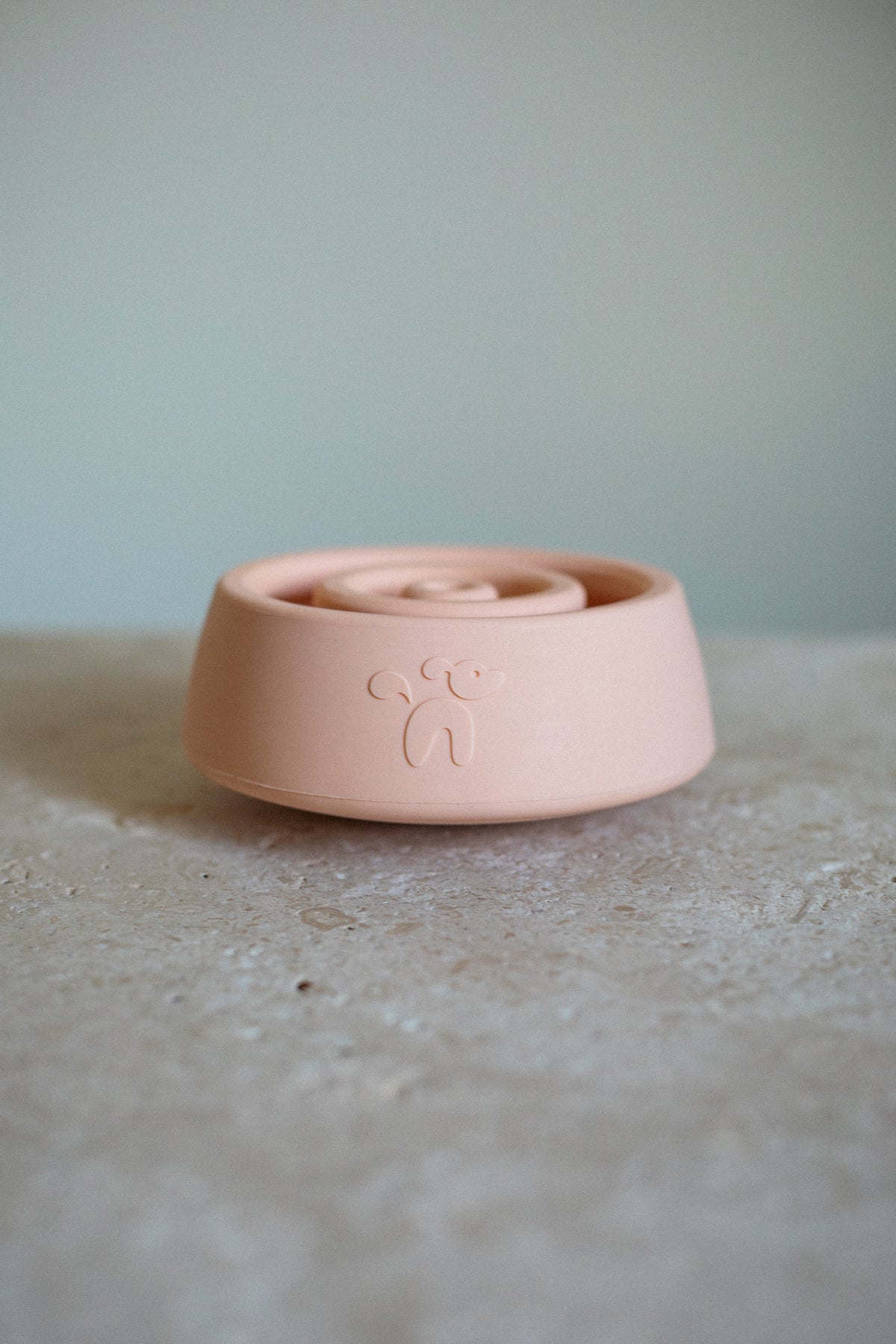 Inooko Yoomy Pot Yoomy Wobble Beschäftigungsspielzeug Pfirsich Schleckspielzeug für Hunde Welpen