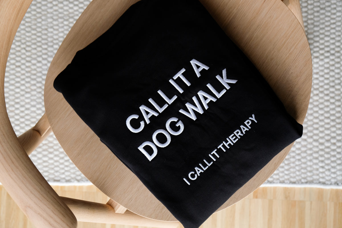 LEVEY PULLOVER BLACK - CALL IT A DOG WALK I CALL IT THERAPY Pullover Gassi oversize