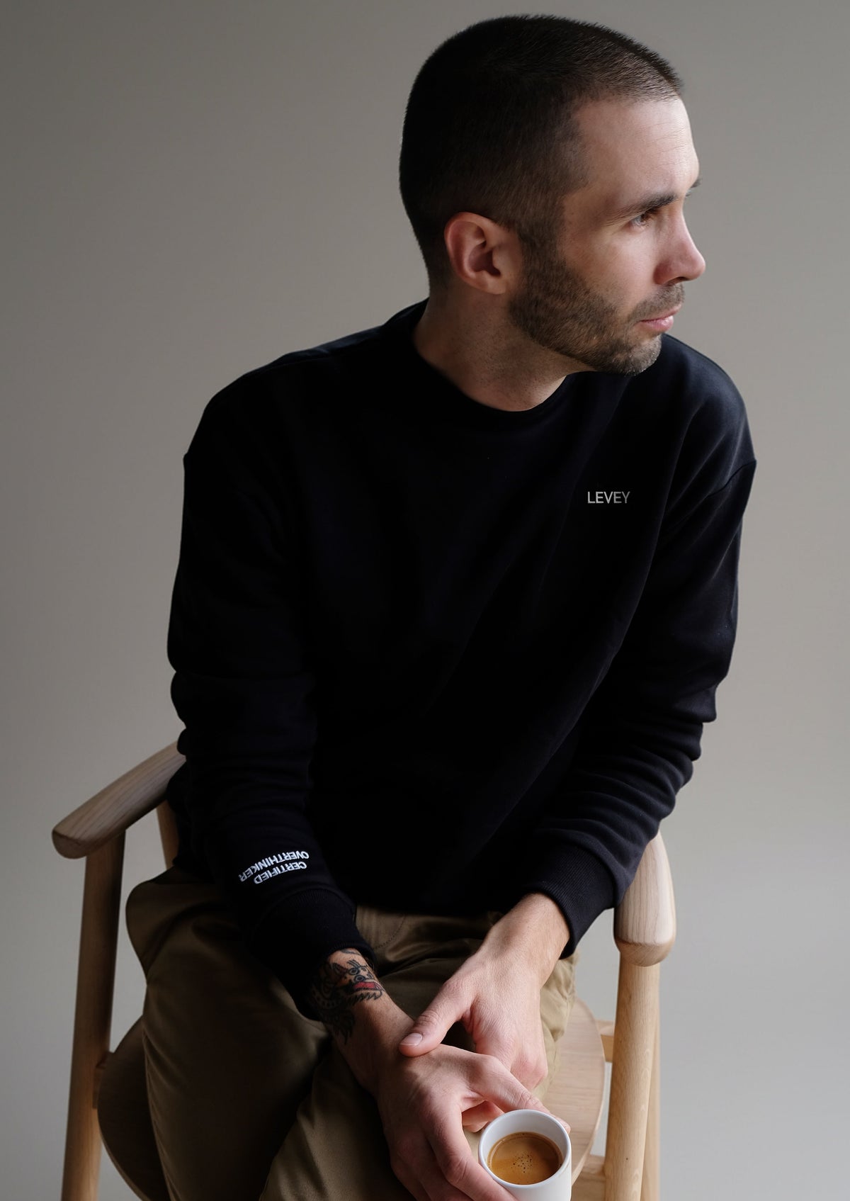 LEVEY PULLOVER BLACK - CALL IT A DOG WALK I CALL IT THERAPY Pullover für Menschen mit Hund