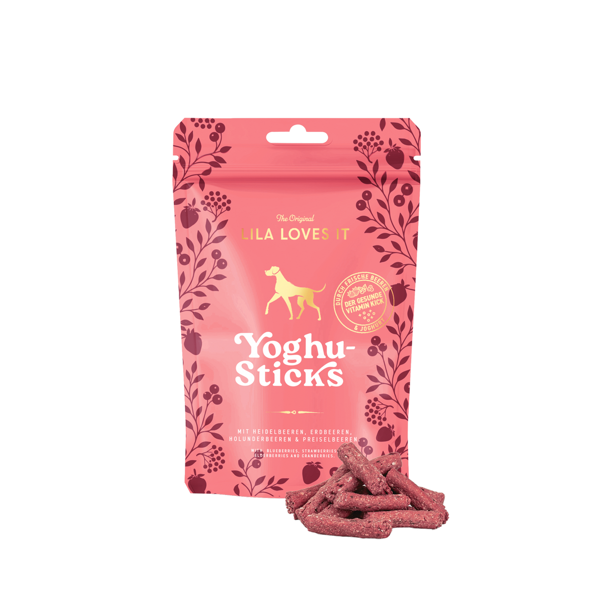 LILA LOVES IT Yoghu-Sticks mit Beeren Hundensacks vegetarisch
