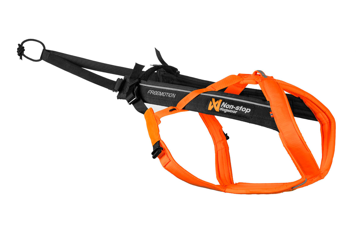 Non stop dogwear Freemotion Harness 5.0 Black Orange Hundezuggeschirr
