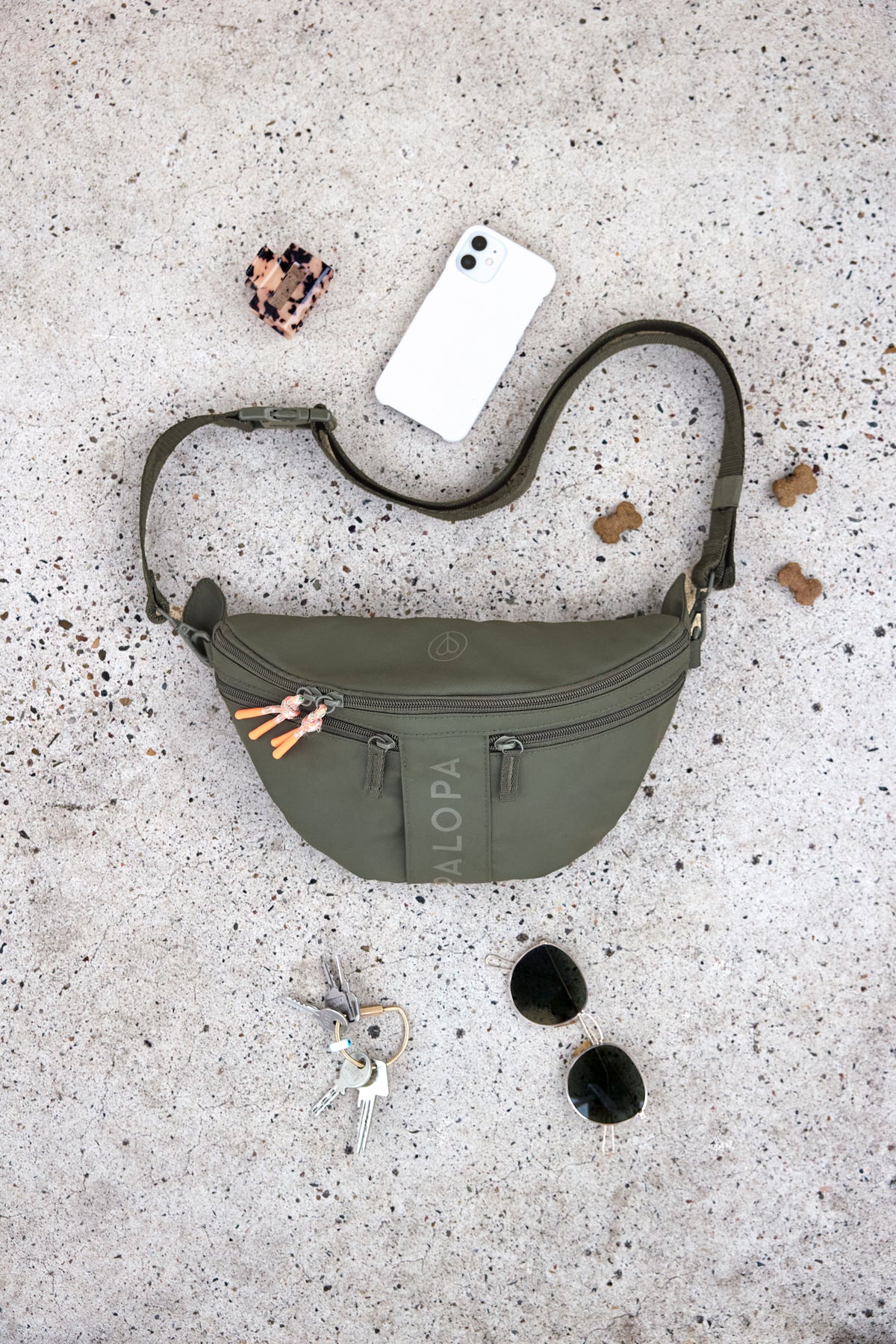 PALOPA Hunde Leckerlibeutel Emma Dunkelgrün Handtasche
