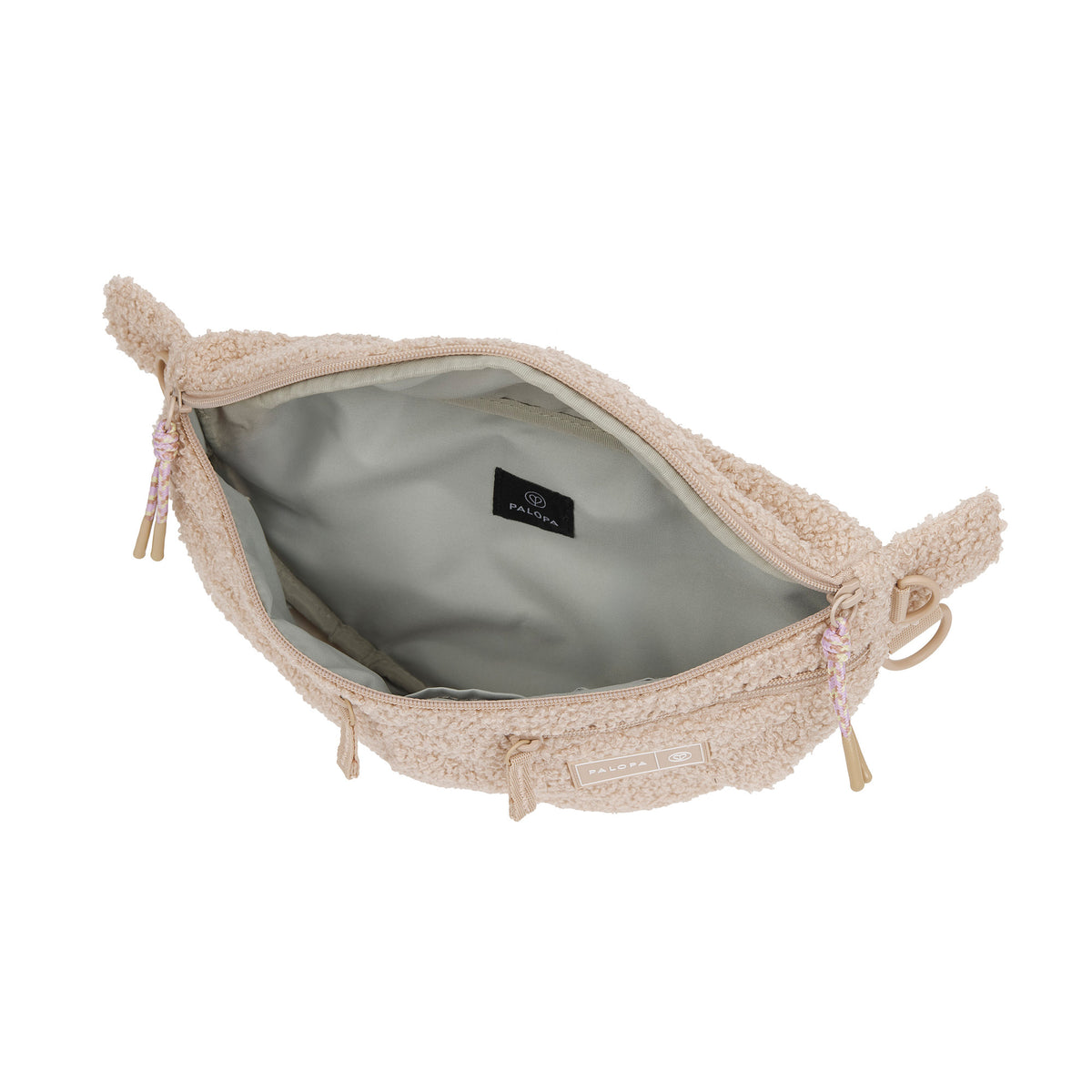 PALOPA Hunde Leckerlibeutel Teddy-Fleece Beige - Limited Edition Crossbody Bag Teddy Fleece