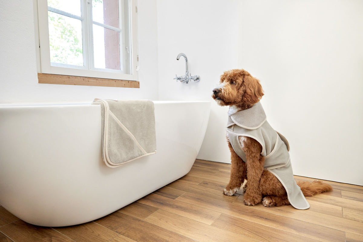PALOPA Hundebademantel Robi Beige Hundebademantel beige
