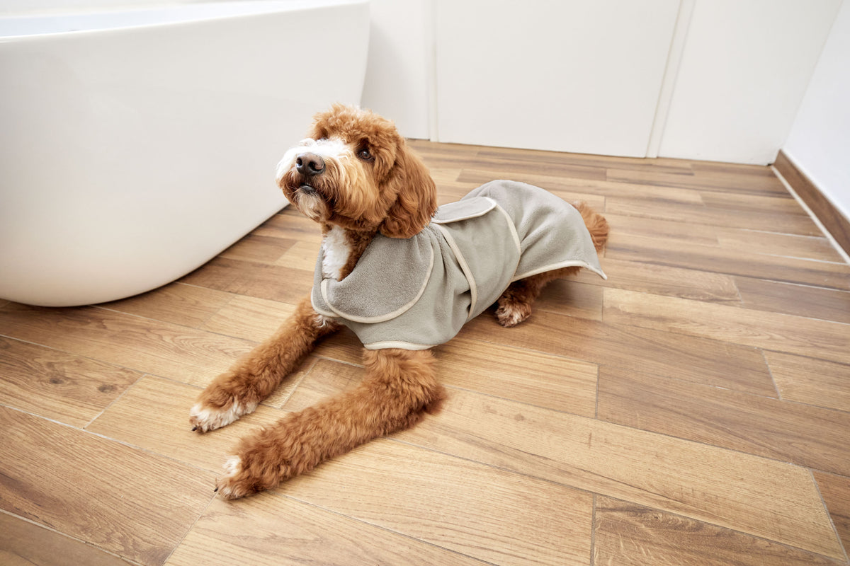 PALOPA Hundebademantel Robi Beige Hundebademantel nachhaltig