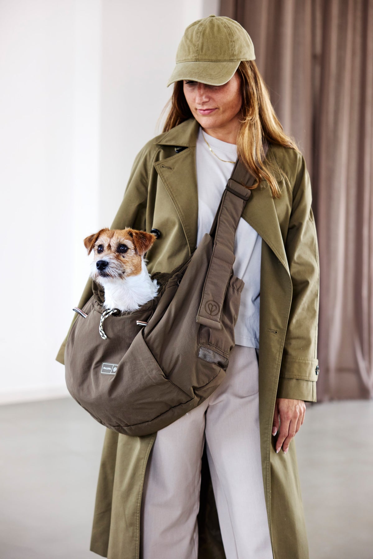 PALOPA Hundetragetasche Bara Crinkled Chocolate Hundetragetasche waschbar