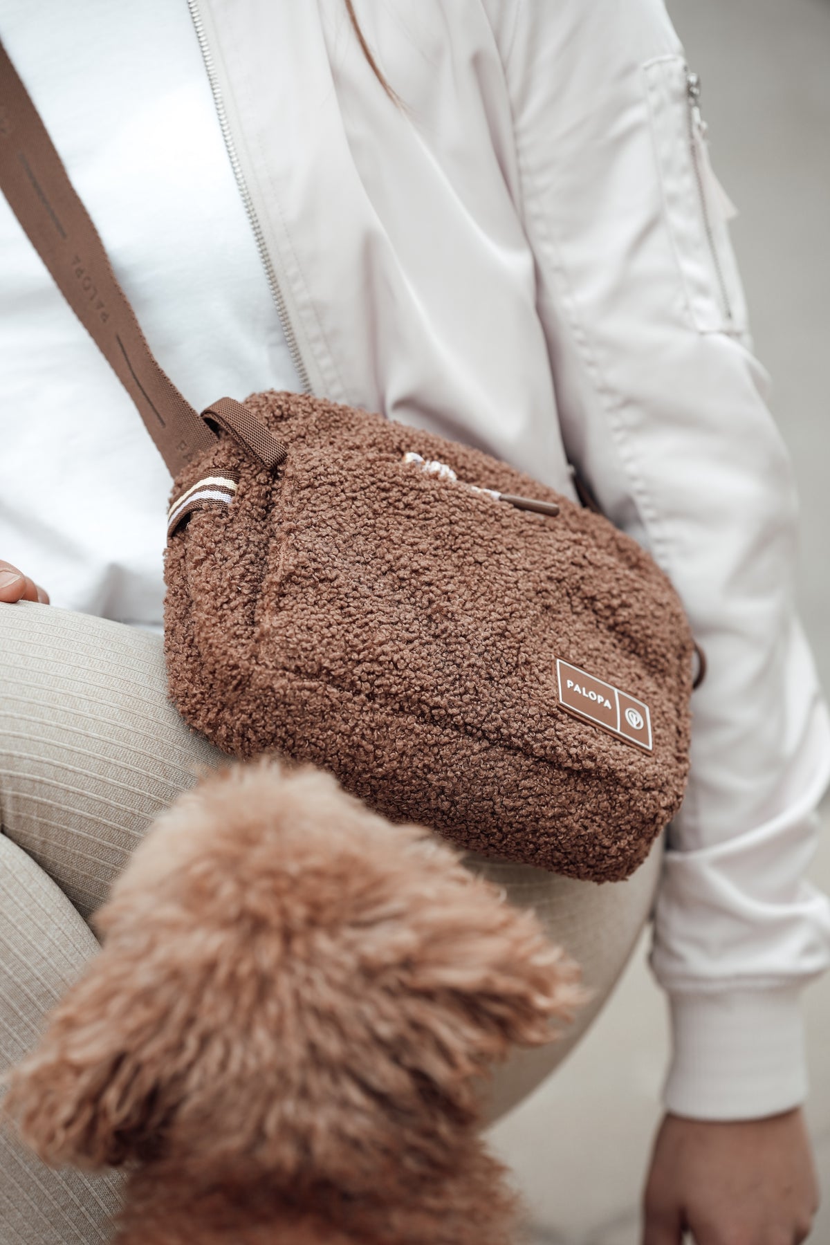 PALOPA Square Bag Noka Teddy Fleece Leckerlitasche Teddyfleece