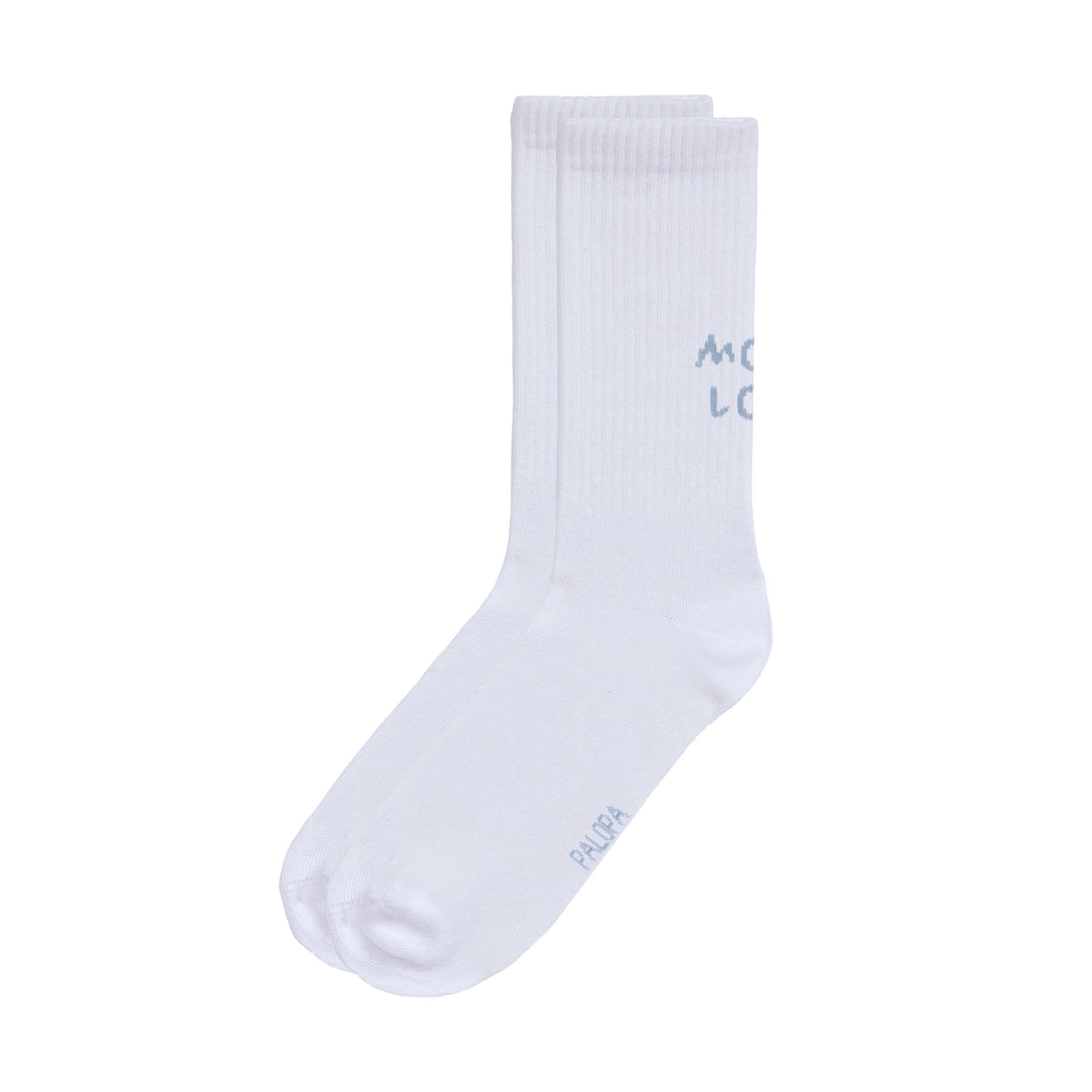 PALOPA Tennis Socken GOTS Lettering Blue / Grey Socken Baumwolle Bio mit Hund