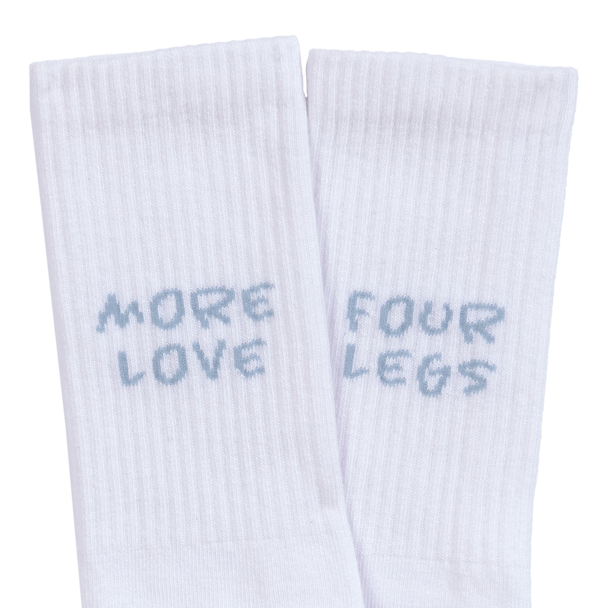 PALOPA Tennis Socken GOTS Lettering Blue / Grey Socken für Hundebesitzer