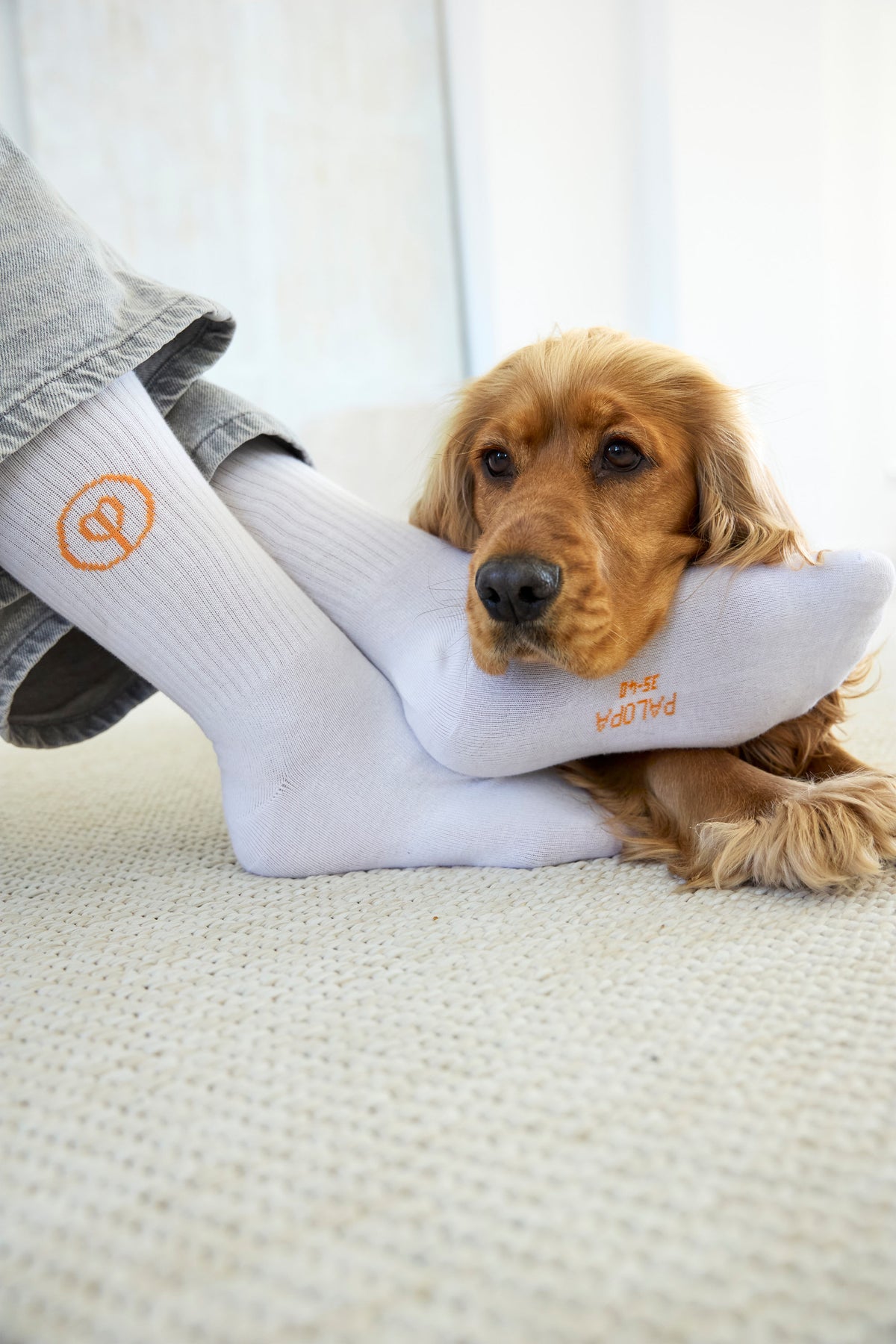 PALOPA Tennis Socken GOTS Logo Orange Blue Grey Tennissocken PALOPA