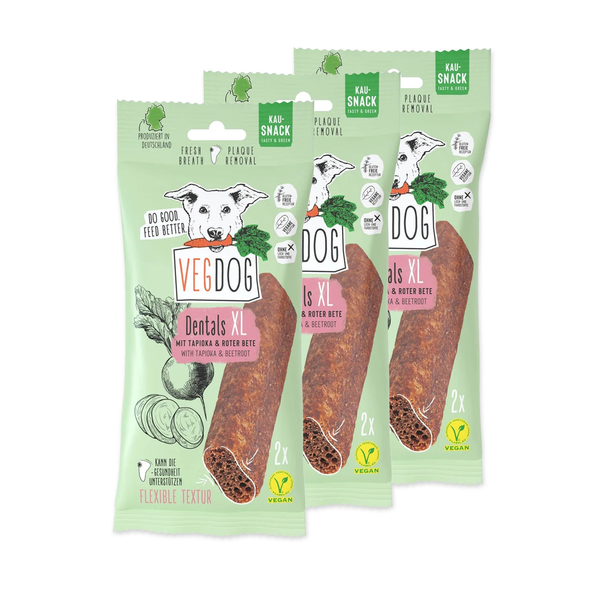 Set VEGDOG Dentals XL Zahnpflege für Hunde