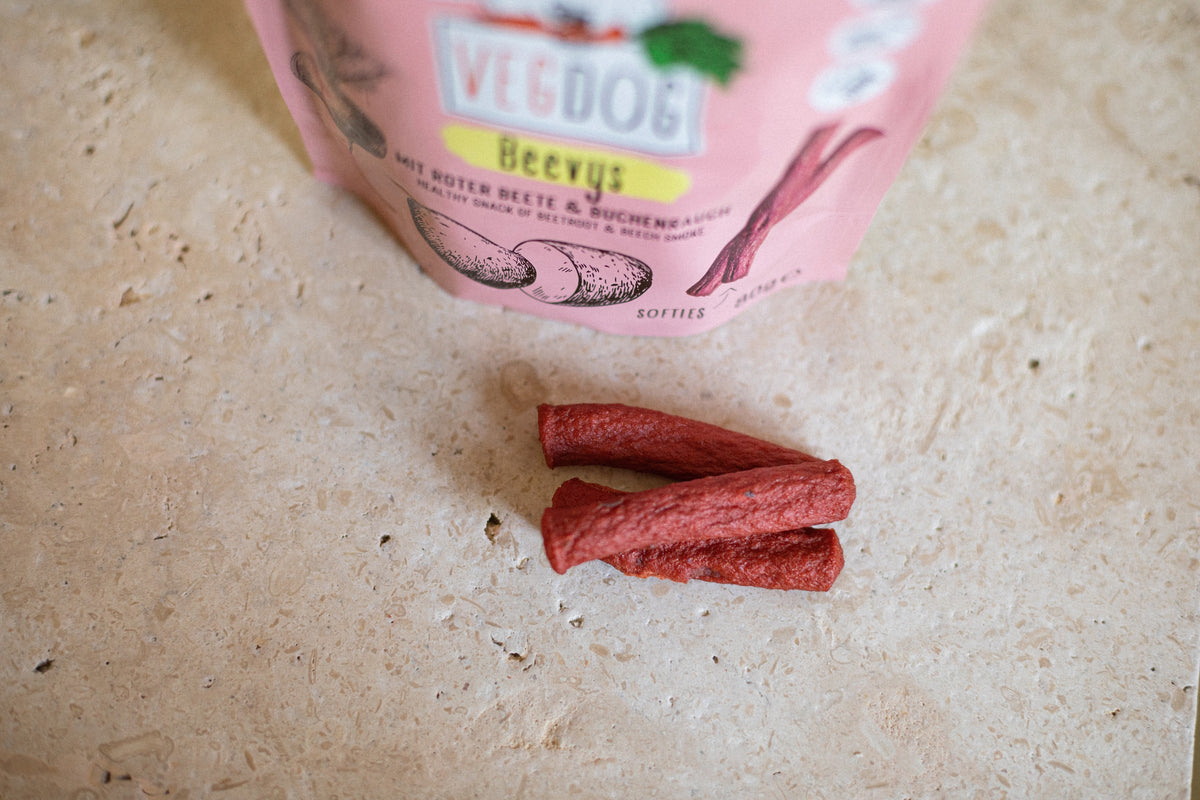 VEGDOG Beevys Hundesnacks vegan für Allergiker Hundesnacks hypoallergen Hundeleckerlis gesund fettarm