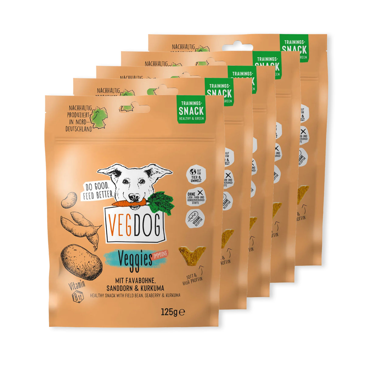 VEGDOG Bundle 5 Veggies immune Hundeleckerli vegan