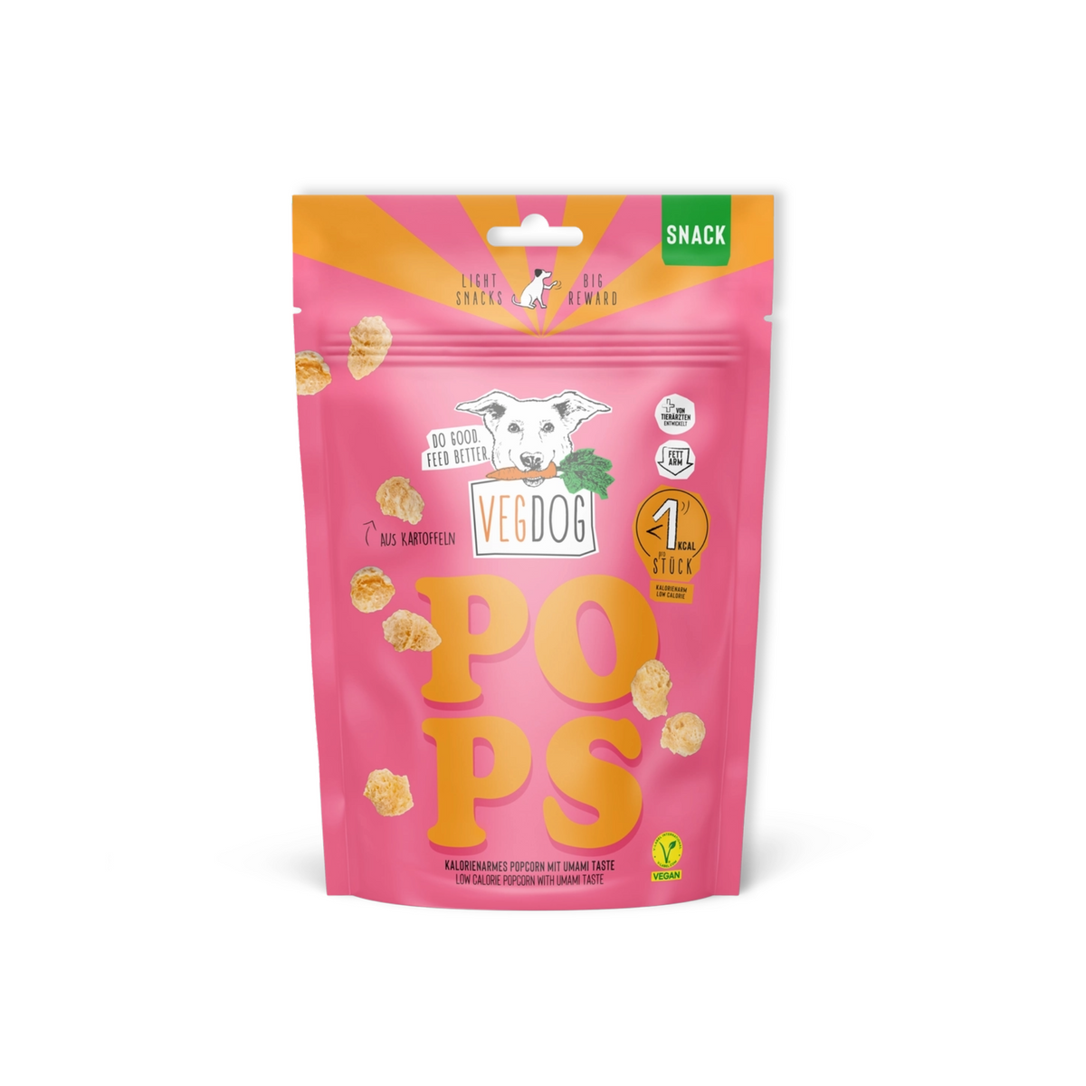 VEGDOG Pops Hundesnack vegan Hundeleckerli vegan Hundesnack fettarm