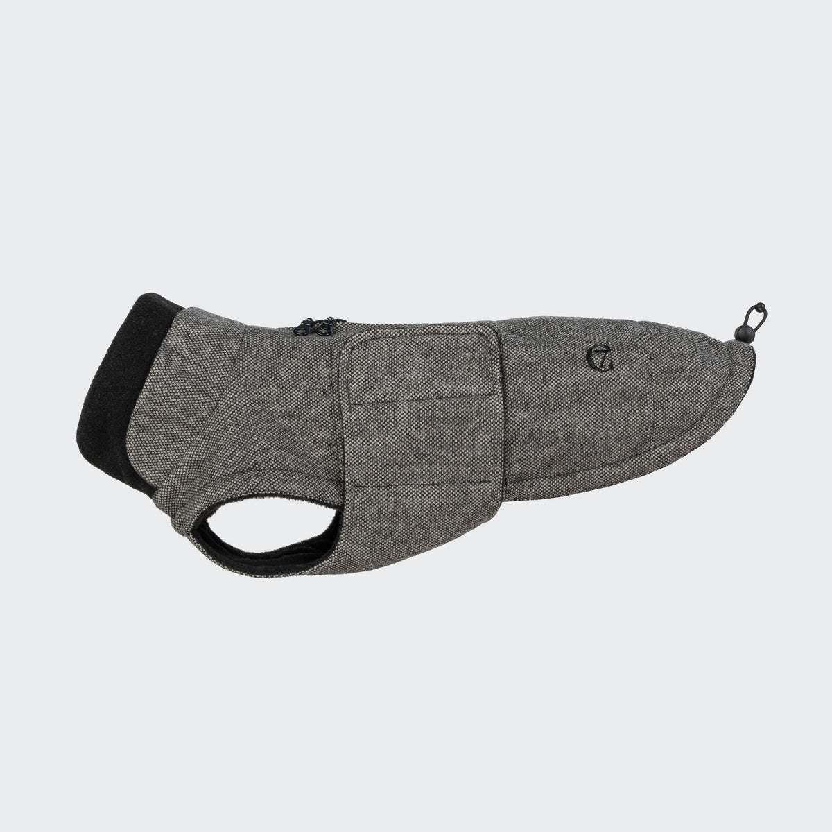 Cloud7 Hundemantel Brooklyn DACKEL Tweed Black Hundewintermantel