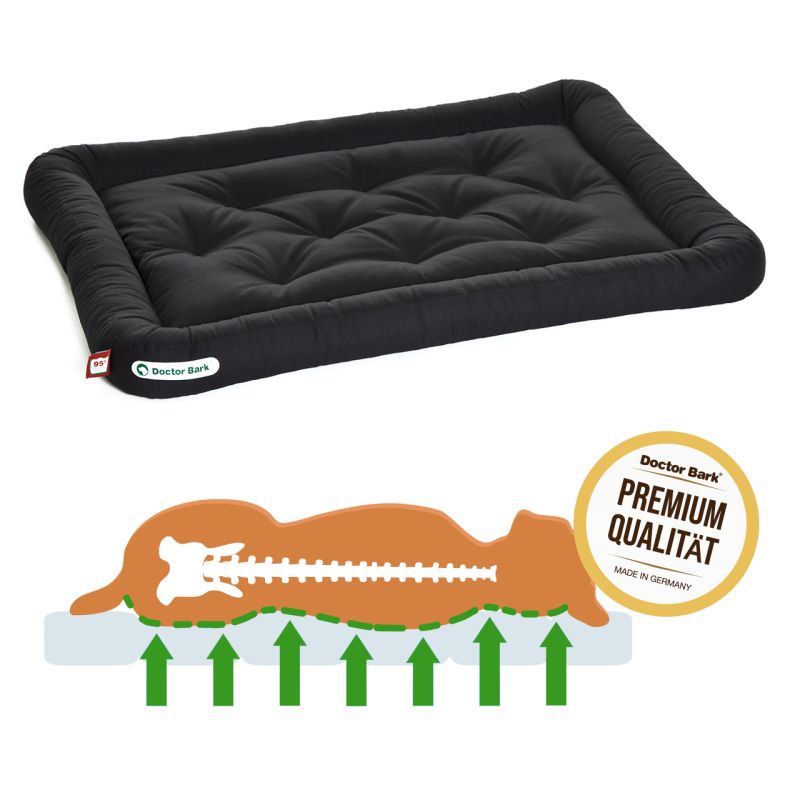 Doctor Bark Orthopädisches Lounge Kissen Schwarz Hundebett Outdoor