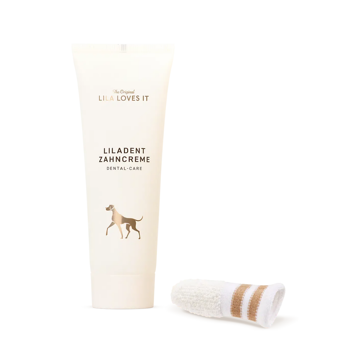 Set LILA LOVES IT LILADENT Zahncreme & Zahn-Fingerling Zahnpflege Hund