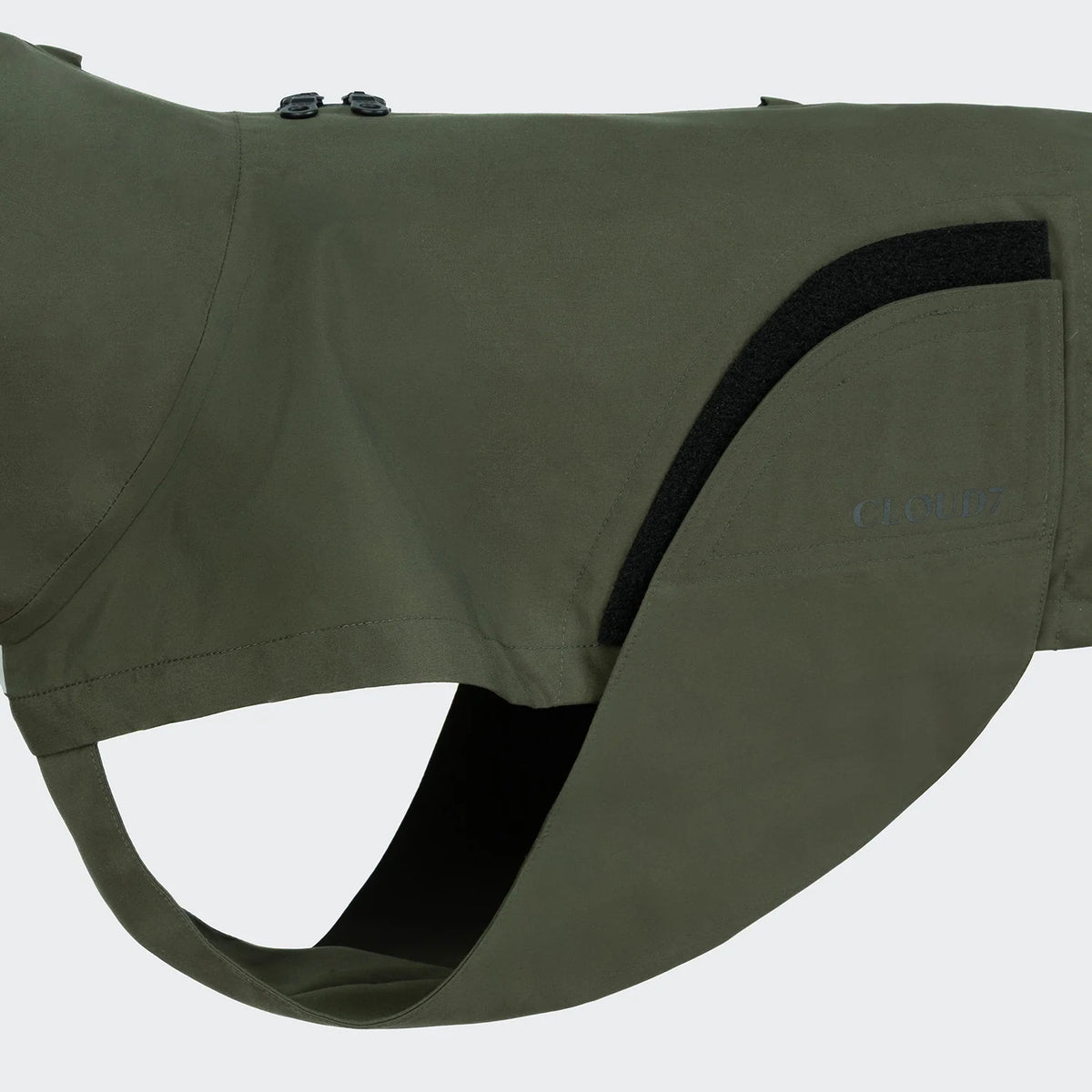 Cloud7 Hunderegenmantel Dublin Dark Olive 2.0 Hunderegenmantel Regenmantel für Hunde 