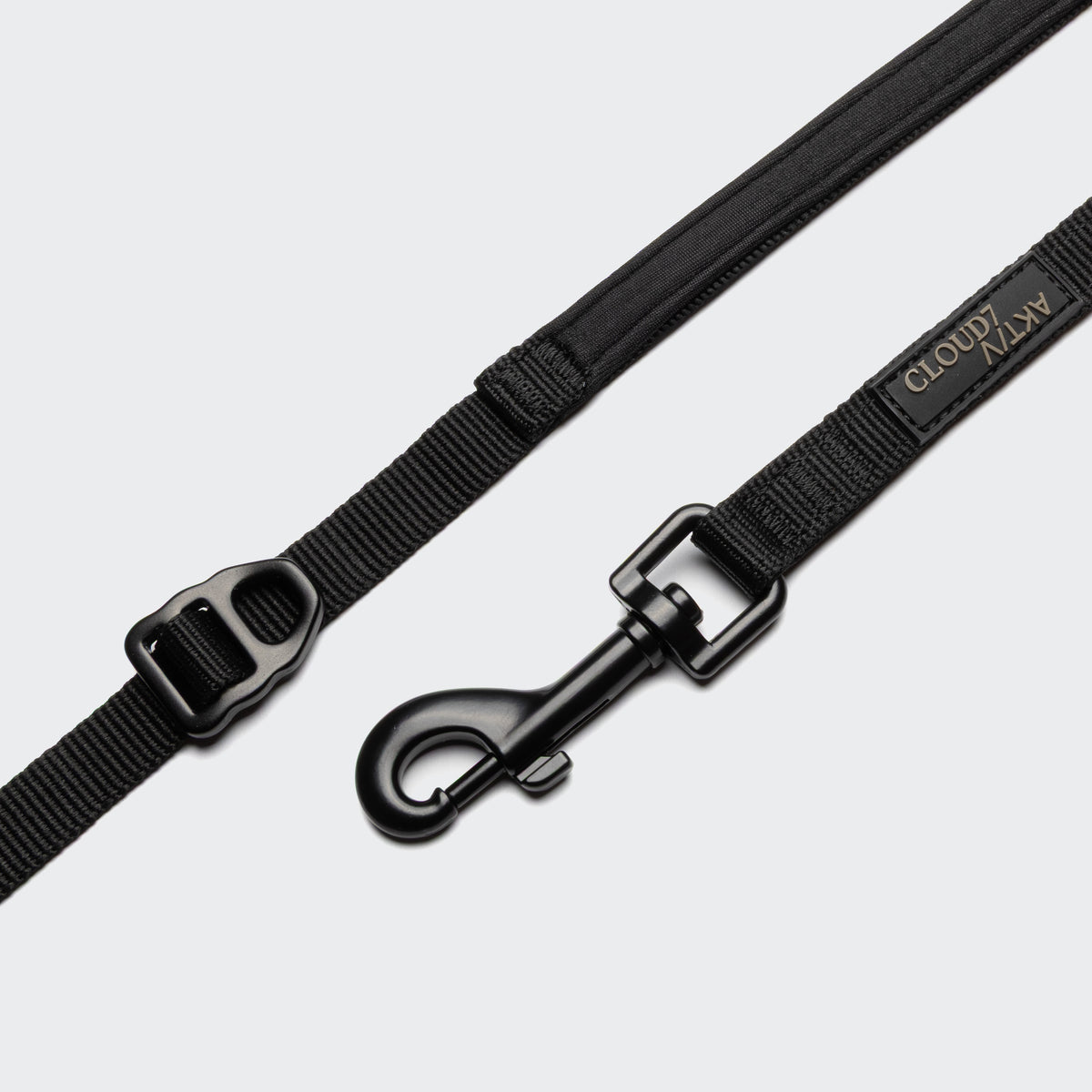Cloud7 L-2-Jogging-Leash AKTIV Black Hundeleine zum Umhängen