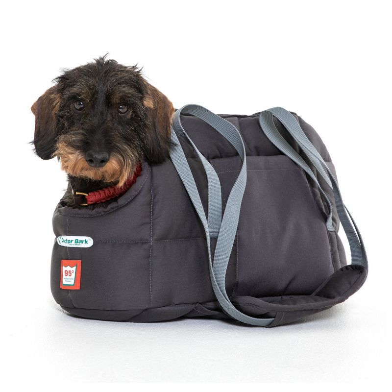 Doctor Bark Hundetragetasche Grau Flugtasche Hund  