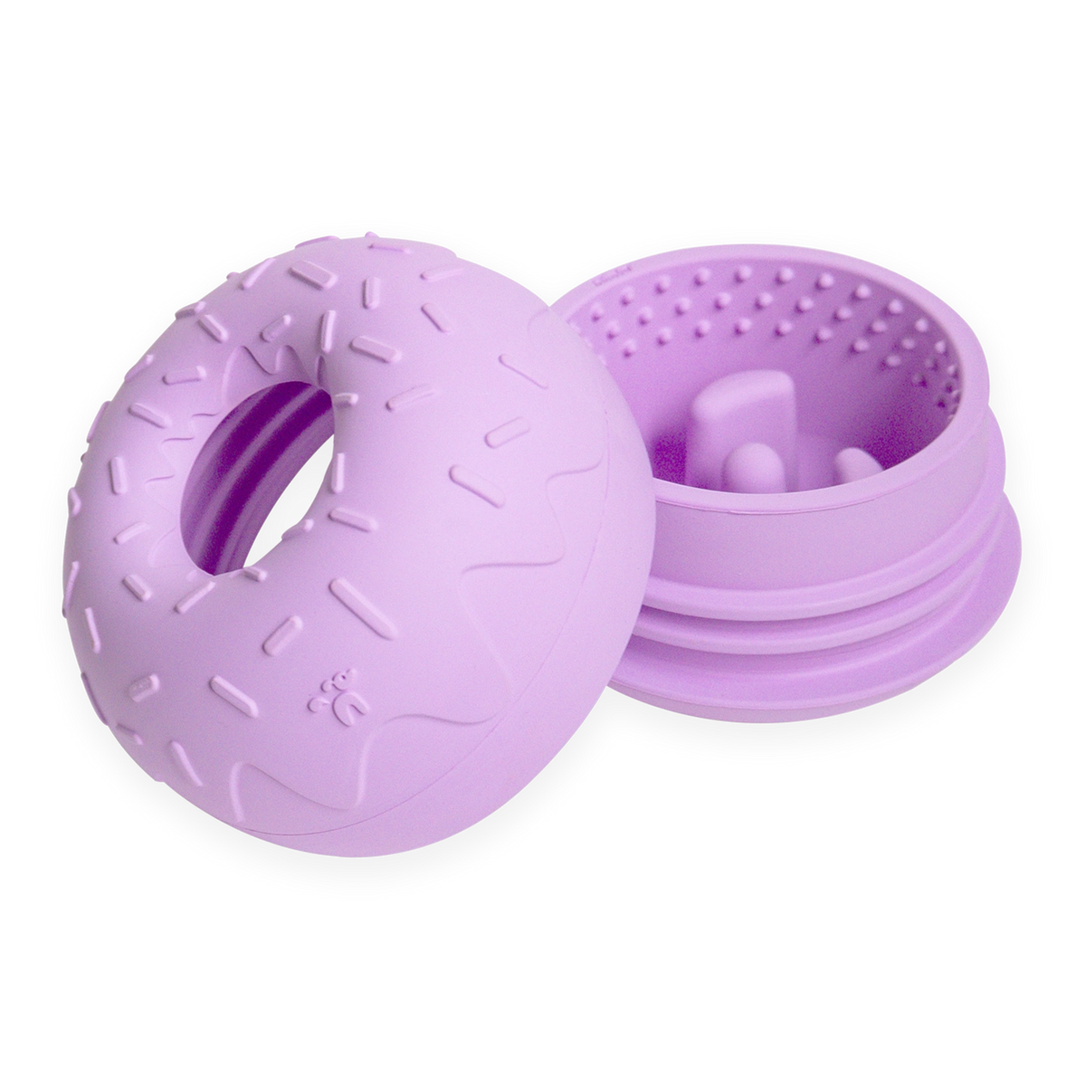 INOOKO Yoomy Donut Beschäftigungsspielzeug Lavendel Schlecknapf für Hunde