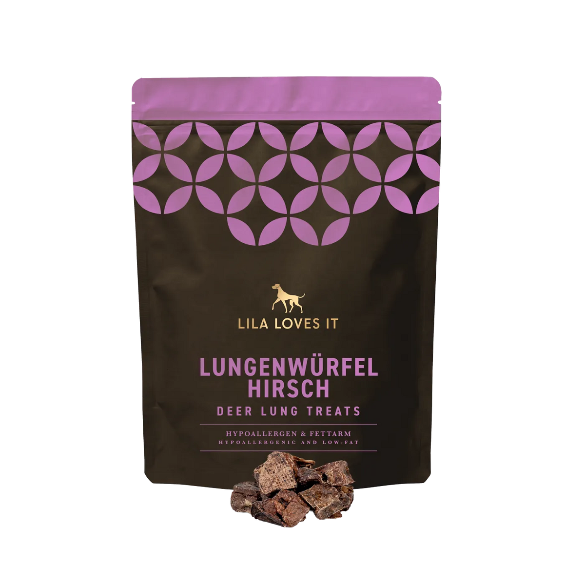 LILA LOVES IT Lungenwürfel Hirsch Hundesnacks