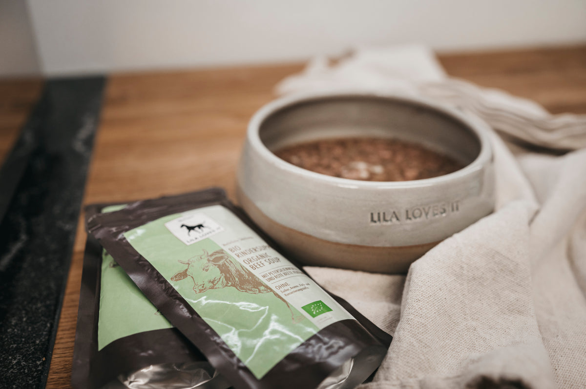LILA LOVES IT Bio-Rindersuppe für Hunde Suppe für Hunde Rind