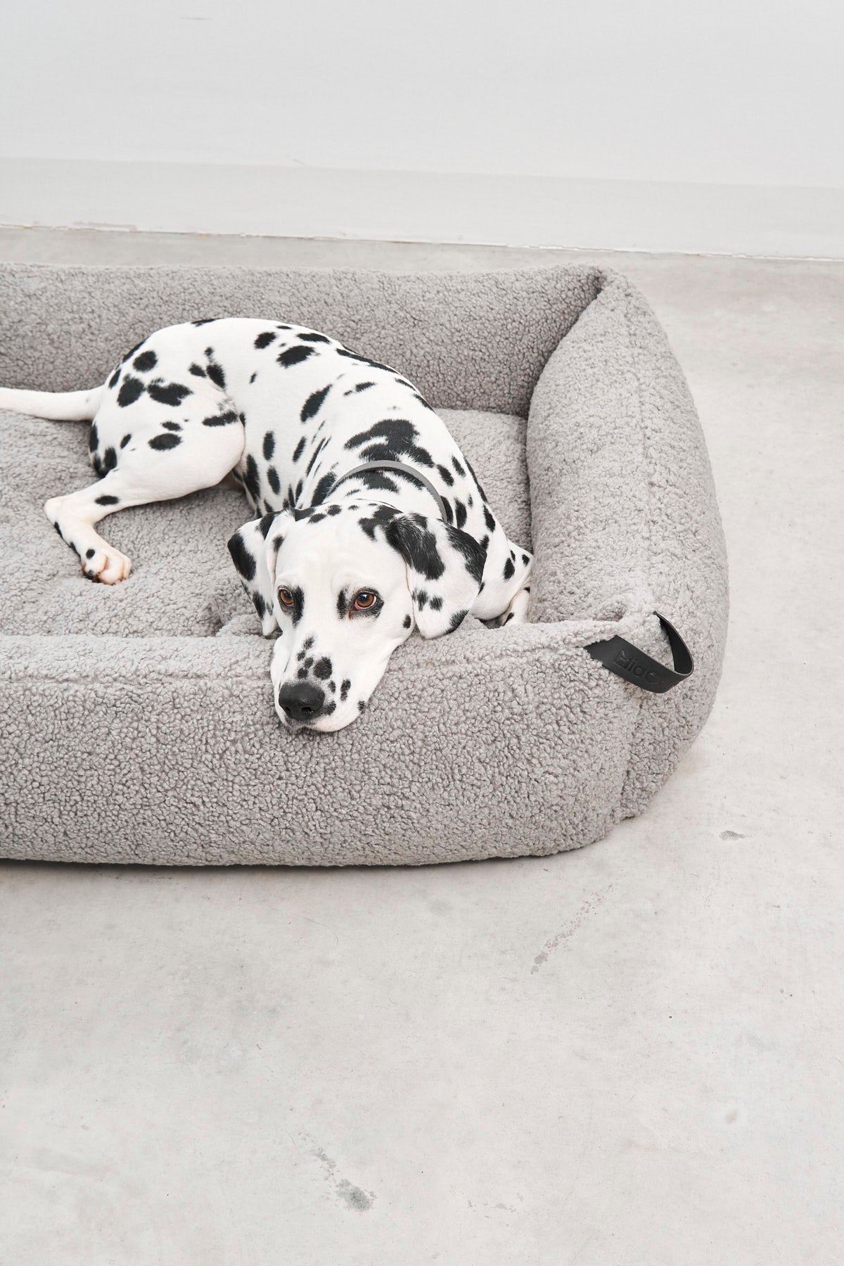 MiaCara Senso Box-Bett Kiesel waschbares Sherpa Hundebett