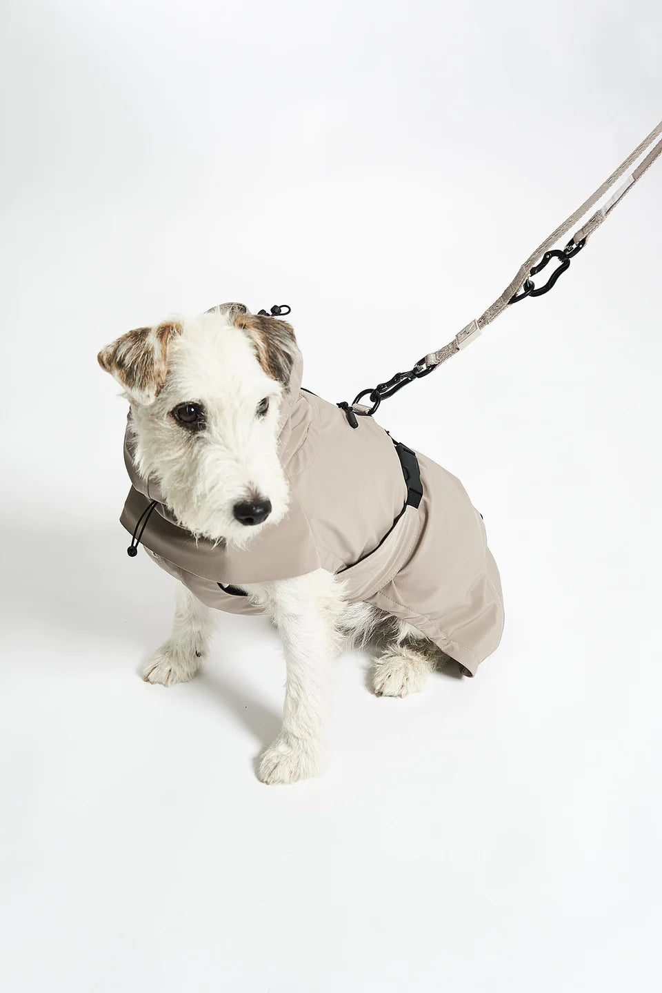 MiaCara Valentina Regenmantel Sand verstellbarer Hundemantel