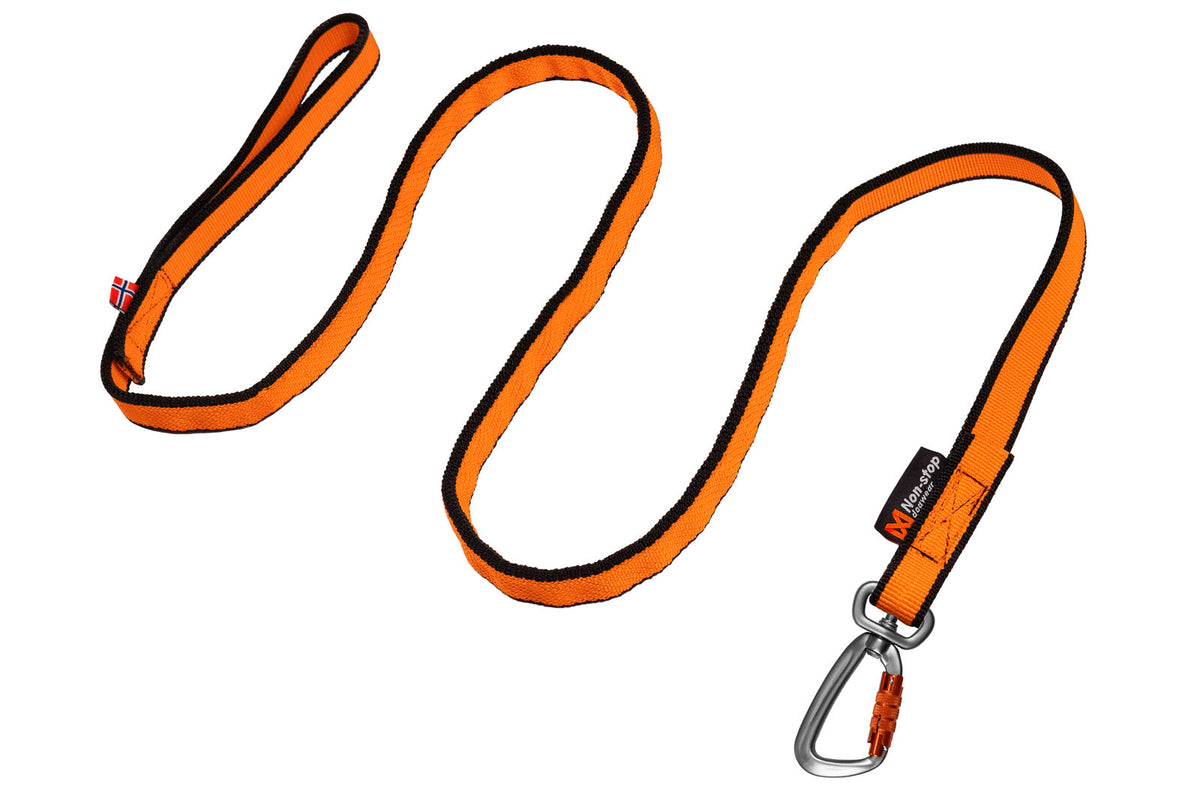Non-stop dogwear Bungee leash Orange Black Bungeeleine