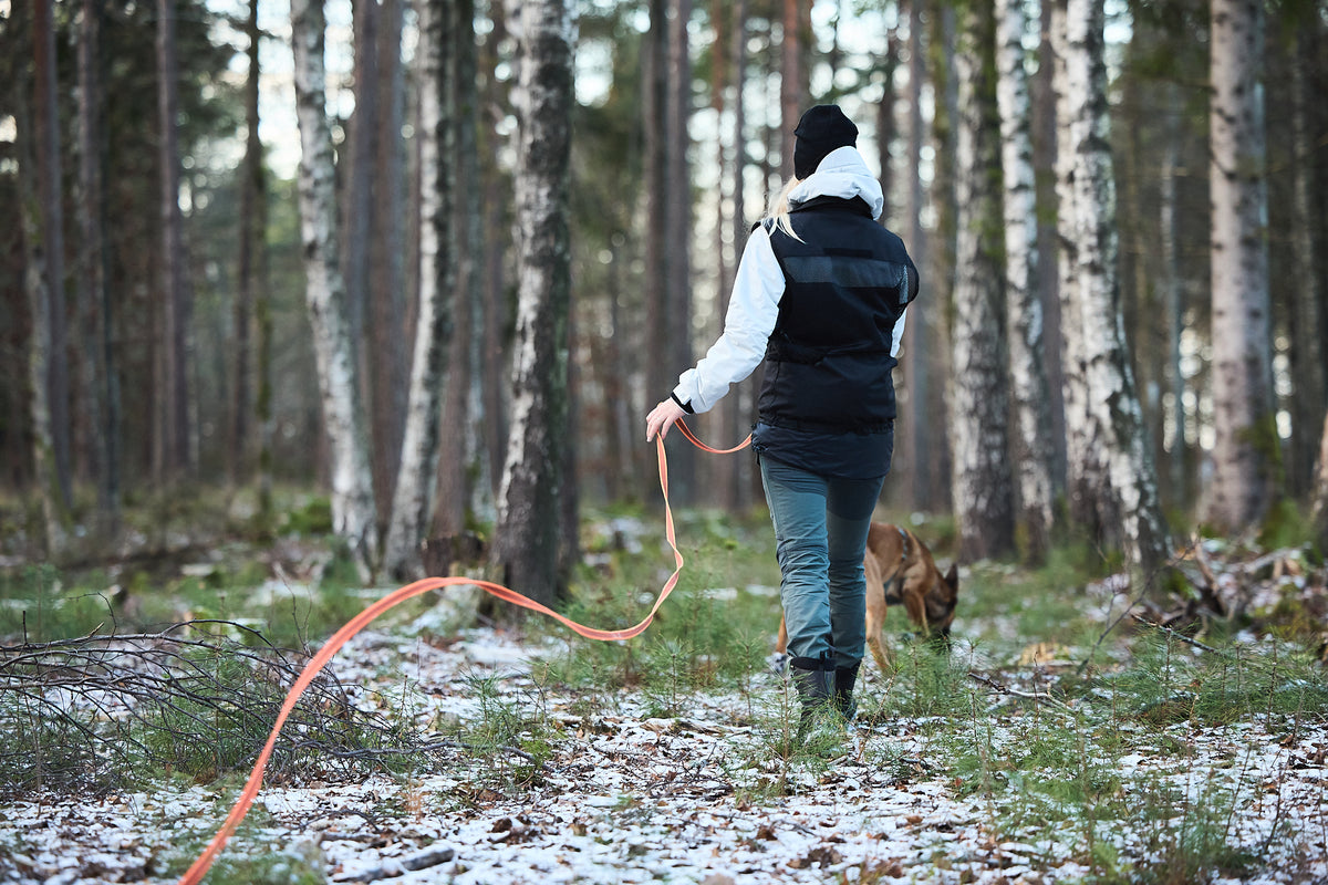 Non-stop dogwear Friction Long Line Orangene Schleppleine 