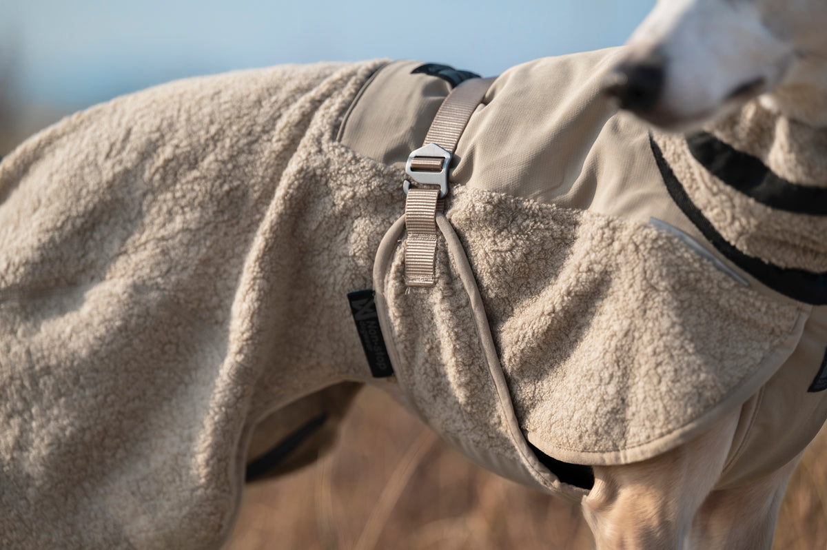 Non-stop dogwear® Wool Dog Jacket Sand Hundemantel Bauchschutz Beige