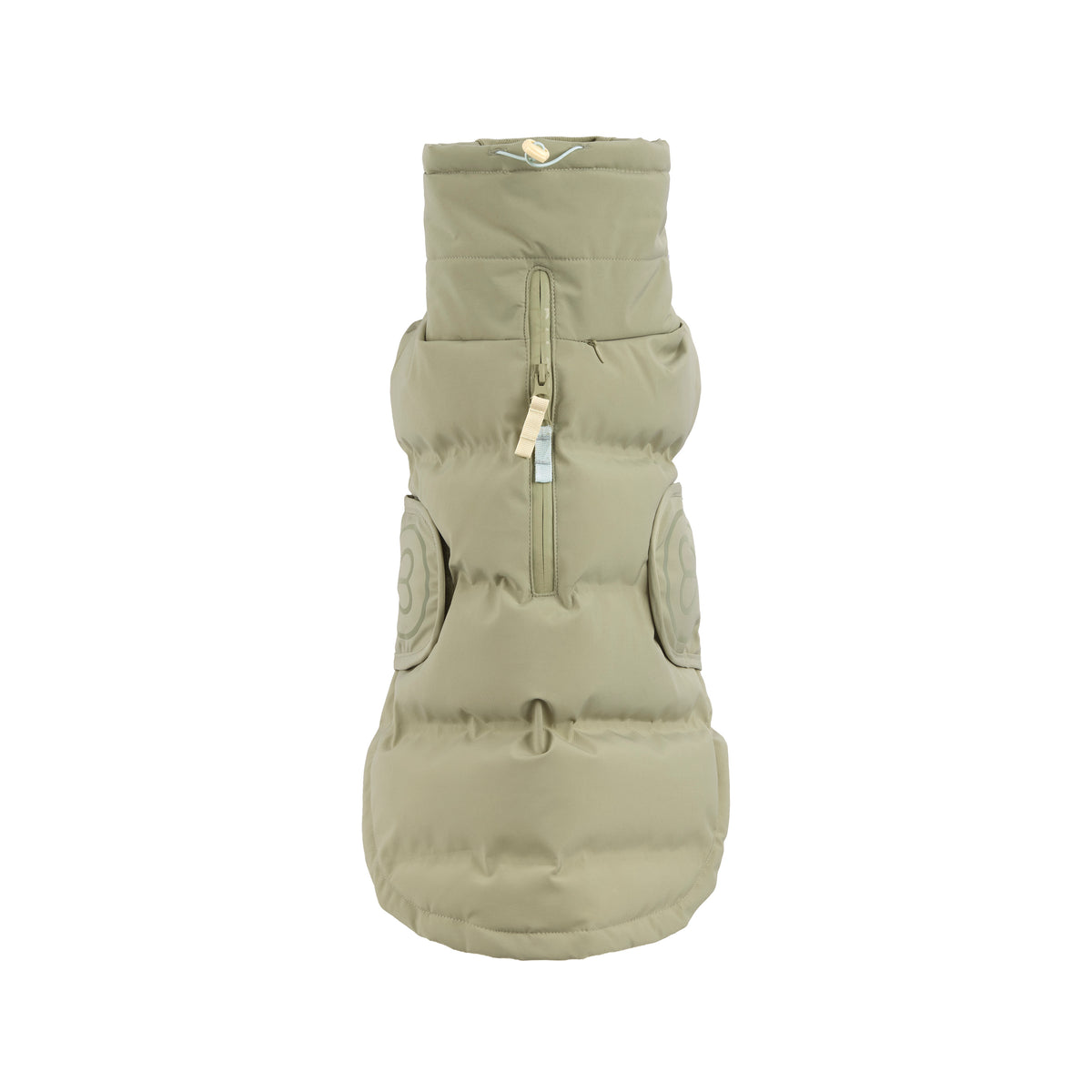 PALOPA X LEVEY Hunde Wintermantel Nolia Pale Olive Hundemantel mit Reißverschluss auf dem Rücken