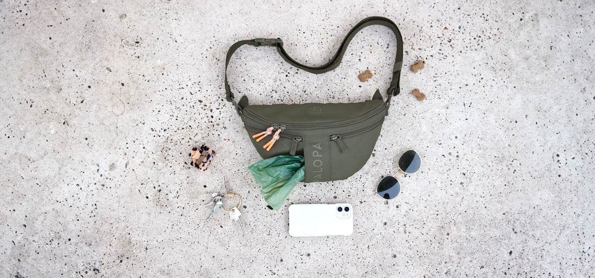 PALOPA Hunde Leckerlibeutel Dunkelgrün Dark Olive Bag 