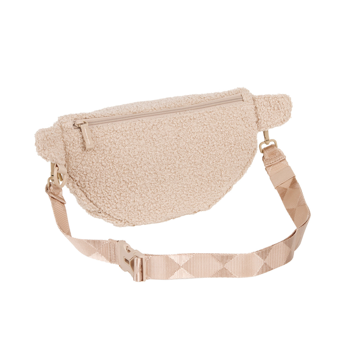 PALOPA Hunde Leckerlibeutel Teddy-Fleece Beige - Limited Edition Teddytasche Crossbody Bag Teddy Fleece