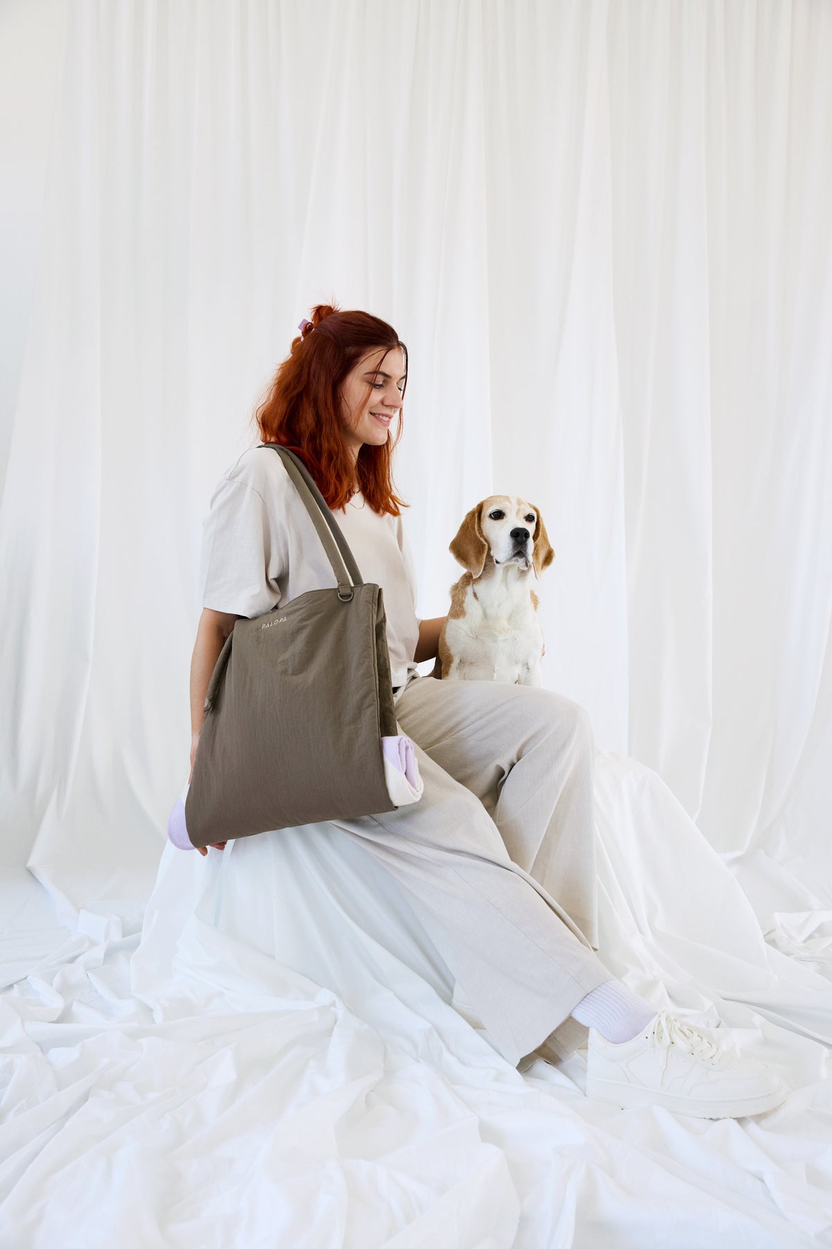 PALOPA Shopper Bag Torbi Crinkled Chocolate Gassitasche zum Umhängen
