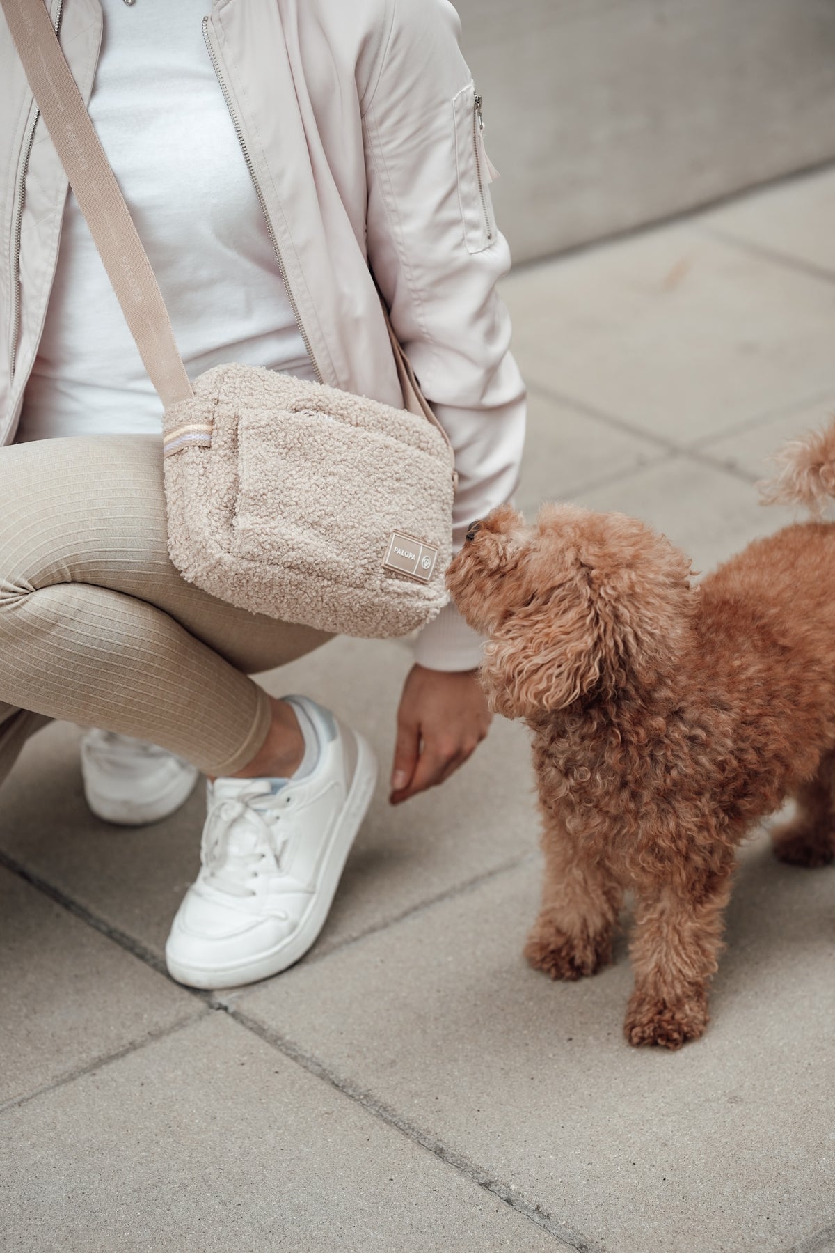 PALOPA Square Bag Noka Teddy Fleece Gassi Bag waschbar