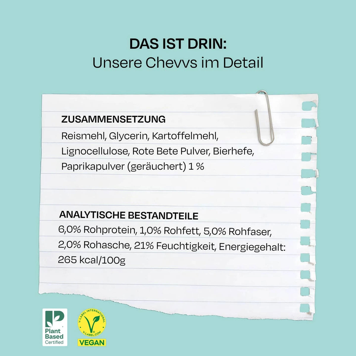 VEGDOG Chevvs Small Zusammensetzung