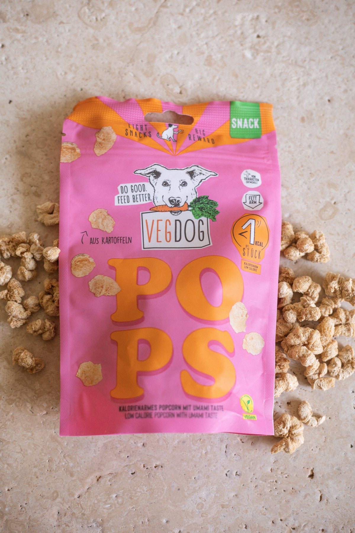 VEGDOG Pops Hundeleckerlis vegan Snacks für Hunde vegan 
