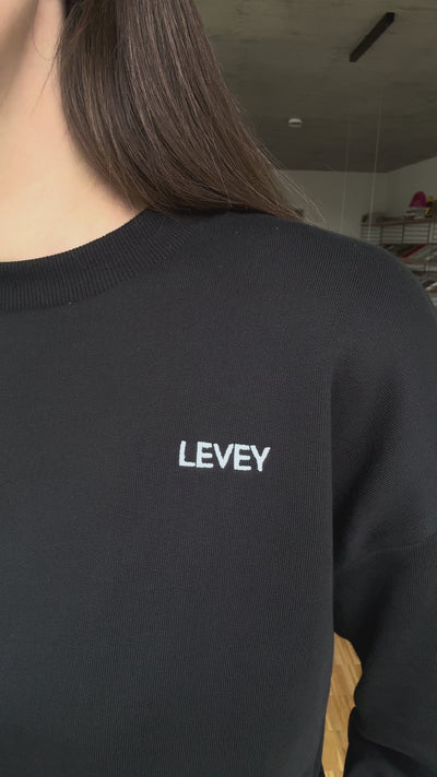 LEVEY Pullover Sweater Call it a dog walk I call it therapy Pullover Baumwolle Bio Pullover für Hundebesitzer