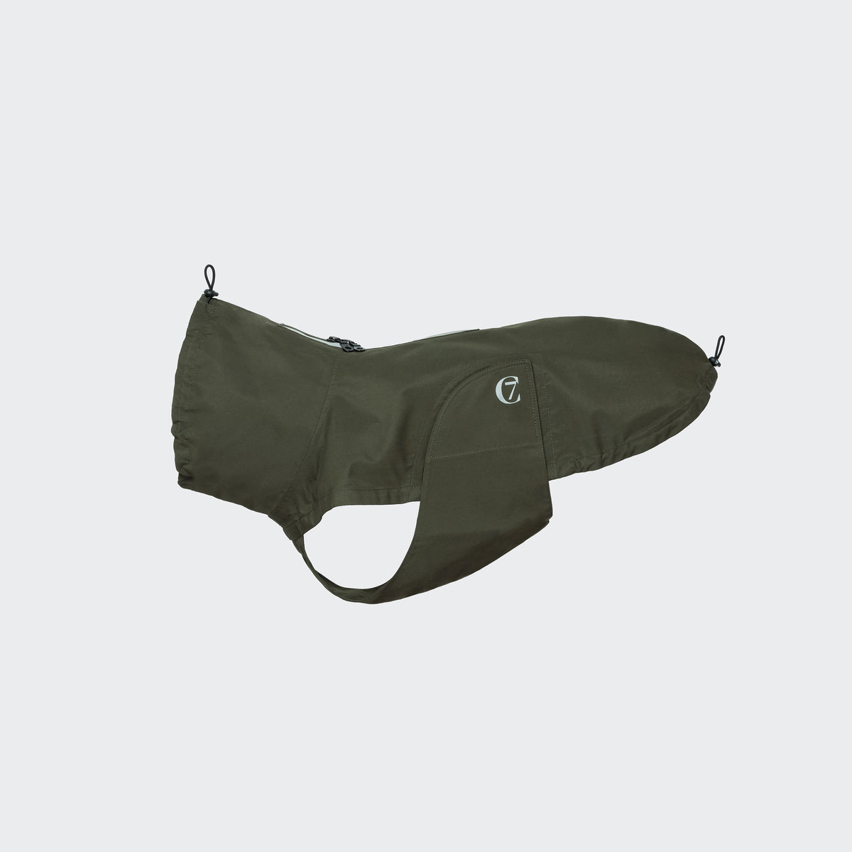Cloud7 Hunderegenmantel FRANZÖSISCHE BULLDOGGE Dublin Dark Olive